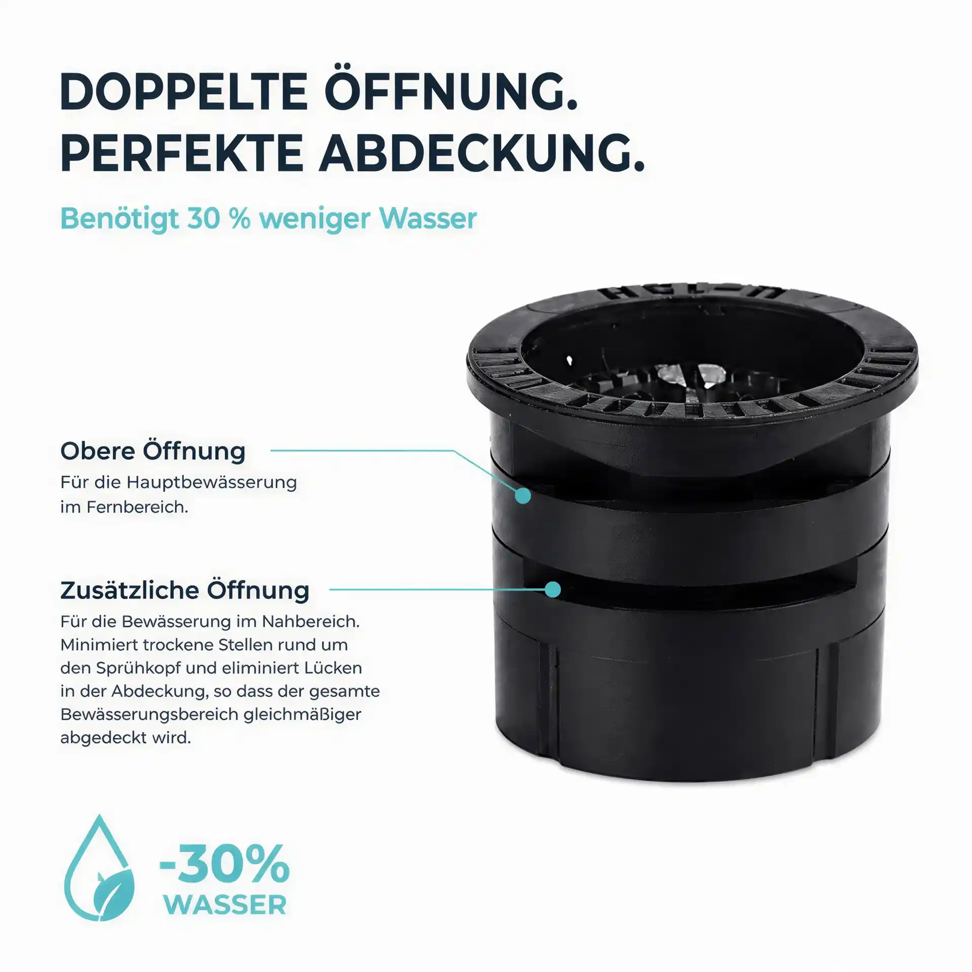 Rain Bird U-8Q dual-orifice spray nozzle - 90° quarter-circle - 1.7 to 2.4 m radius