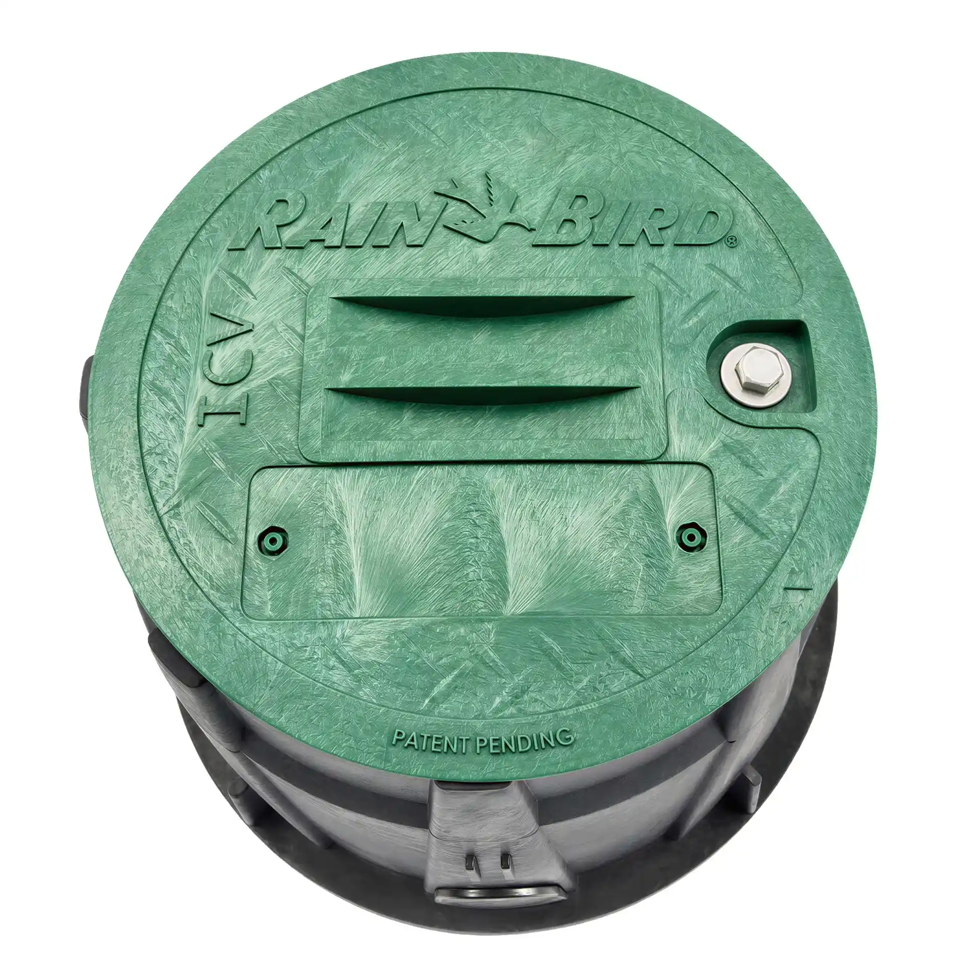 Rain Bird VB-10RND-H round valve box with locking green lid - 10"